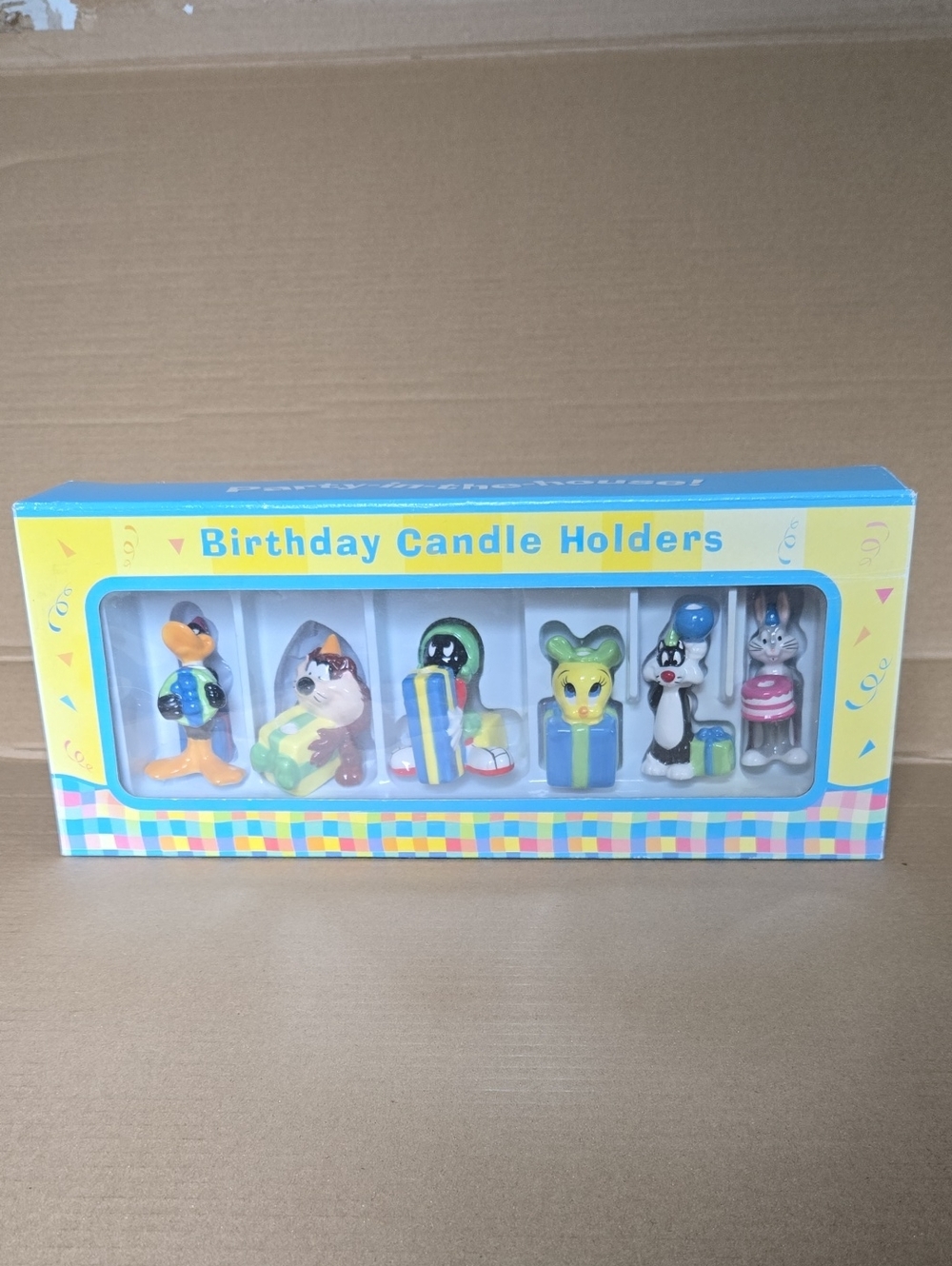 Vintage 90s Looney Tunes Birthday Candle Holders